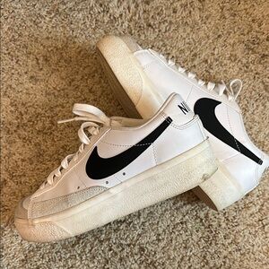 Nike White and Black Blazers